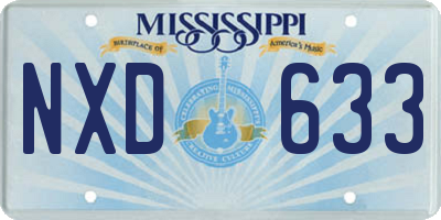 MS license plate NXD633