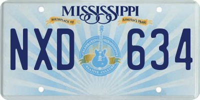 MS license plate NXD634