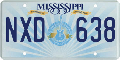 MS license plate NXD638