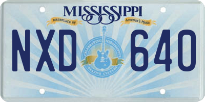 MS license plate NXD640