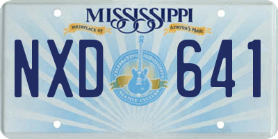 MS license plate NXD641