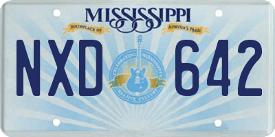 MS license plate NXD642
