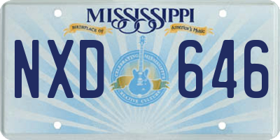 MS license plate NXD646
