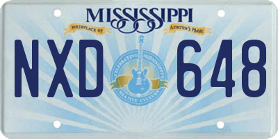 MS license plate NXD648