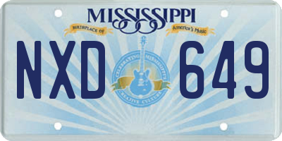 MS license plate NXD649