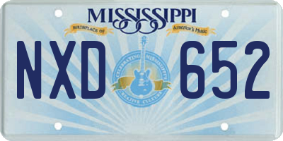 MS license plate NXD652