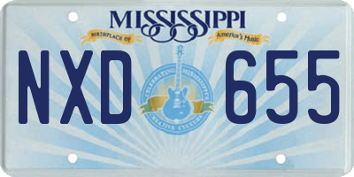 MS license plate NXD655
