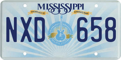 MS license plate NXD658