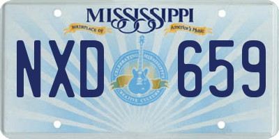 MS license plate NXD659