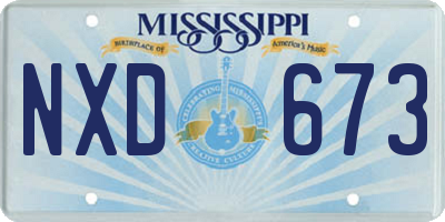 MS license plate NXD673