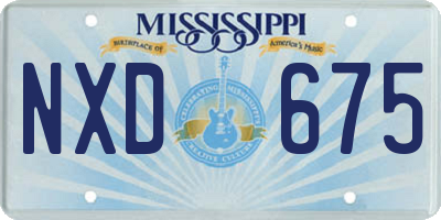 MS license plate NXD675