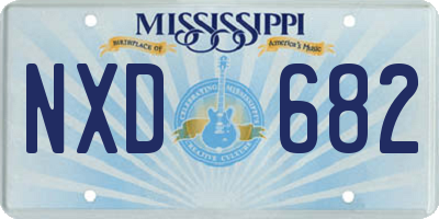 MS license plate NXD682