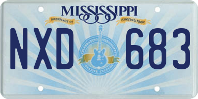 MS license plate NXD683