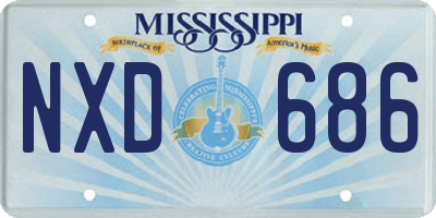 MS license plate NXD686