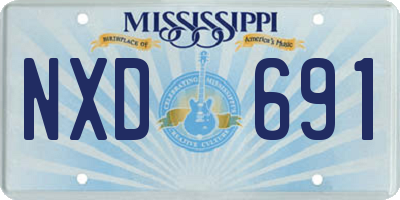 MS license plate NXD691