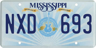 MS license plate NXD693