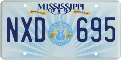 MS license plate NXD695