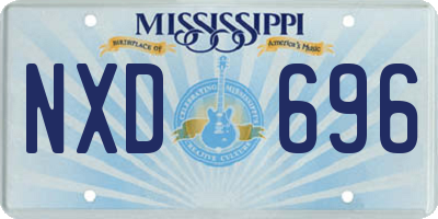 MS license plate NXD696