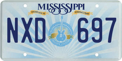 MS license plate NXD697