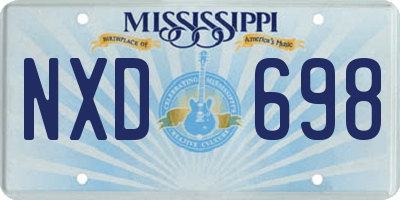 MS license plate NXD698