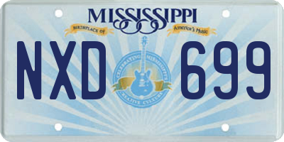 MS license plate NXD699