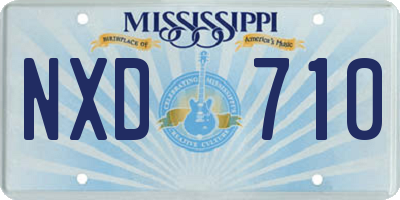 MS license plate NXD710