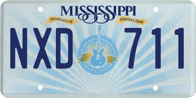 MS license plate NXD711