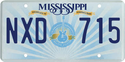 MS license plate NXD715