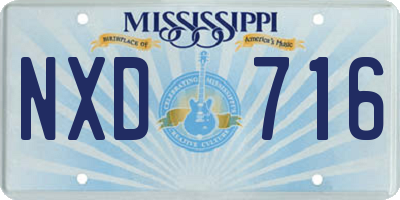 MS license plate NXD716