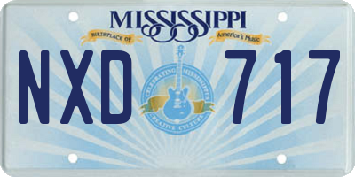 MS license plate NXD717