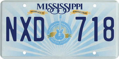 MS license plate NXD718