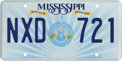 MS license plate NXD721