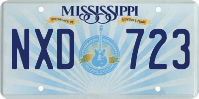 MS license plate NXD723