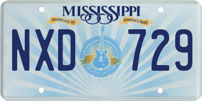 MS license plate NXD729