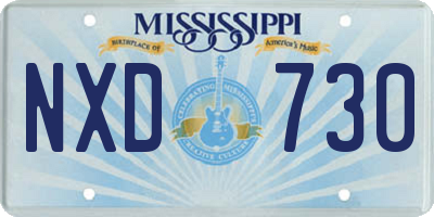 MS license plate NXD730