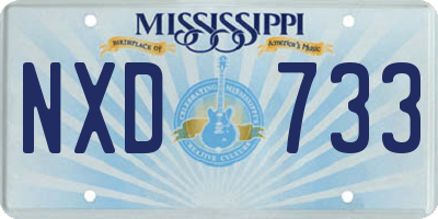 MS license plate NXD733
