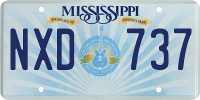 MS license plate NXD737