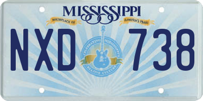 MS license plate NXD738