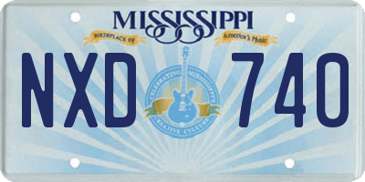 MS license plate NXD740