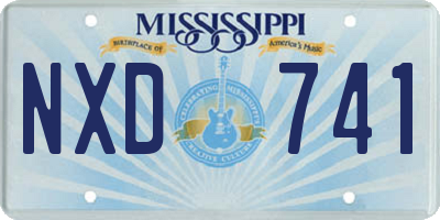 MS license plate NXD741