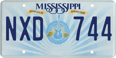 MS license plate NXD744