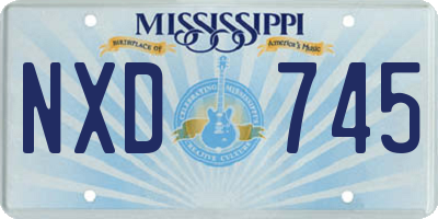 MS license plate NXD745