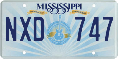 MS license plate NXD747