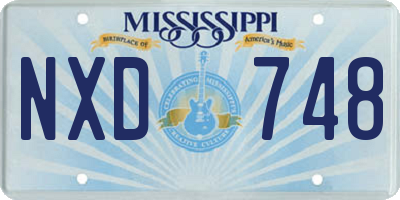 MS license plate NXD748