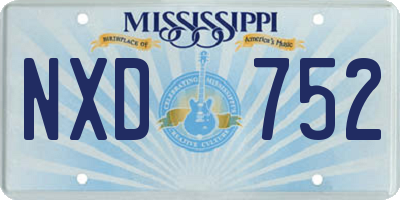 MS license plate NXD752