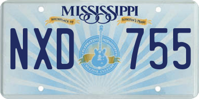 MS license plate NXD755