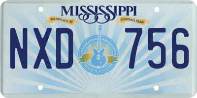 MS license plate NXD756