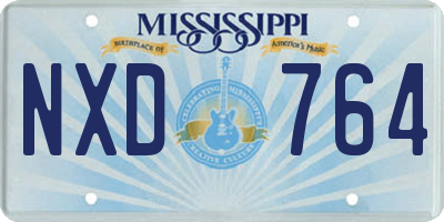 MS license plate NXD764