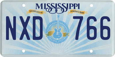 MS license plate NXD766