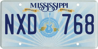 MS license plate NXD768